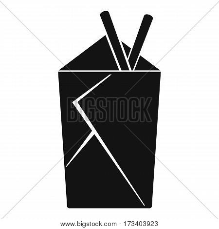 Chinese food box icon. Simple illustration of chinese food box vector icon for web