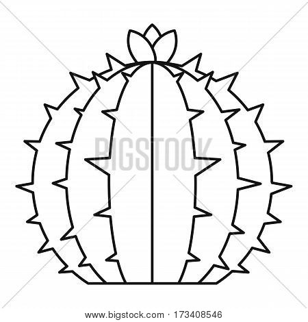 Flowering cactus icon. Outline illustration of flowering cactus vector icon for web