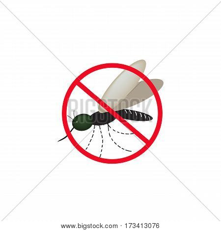 No mosquitoes. Vector illustrations isolated on background.