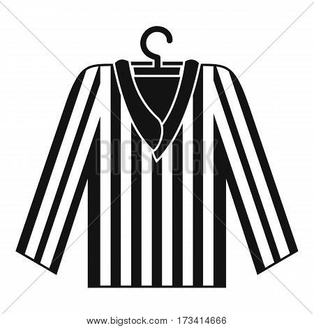 Striped pajama shirt icon. Simple illustration of striped pajama shirt vector icon for web