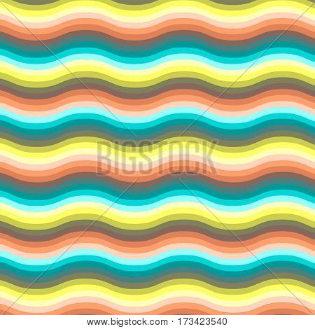 Vector abstract background with colorful wavy lines