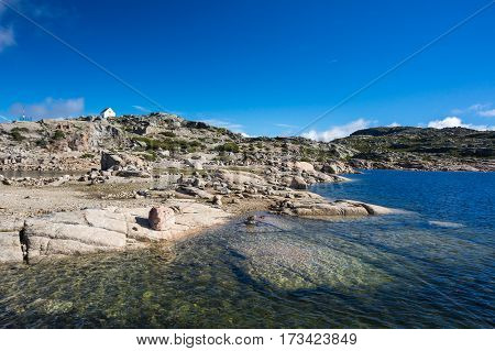 Lagoa Comprida is the largest lake of Serra da Estrela Natural park Portugal