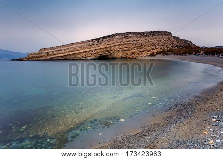 Matala village beach at  Crete -  Greece