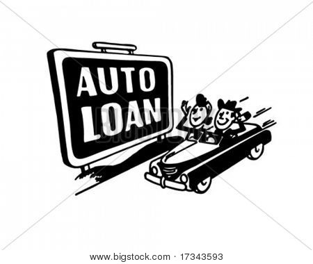 Otomatik kredileri - işaret - Retro küçük resim