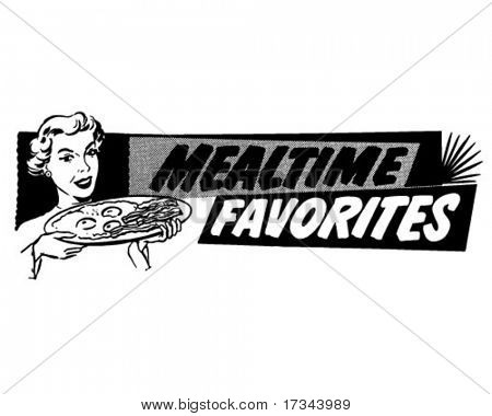 Pasti preferiti - colazione Banner - Retro Clip Art