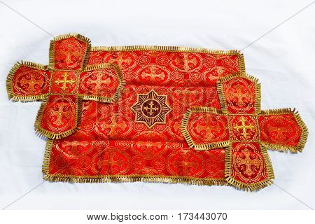 Accessories and symbols of Slavic Orthodox churches and church utensils