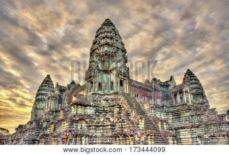 Bakan, the central sanctuary of Angkor Wat - Siem reap, Cambodia. UNESCO world heritage site