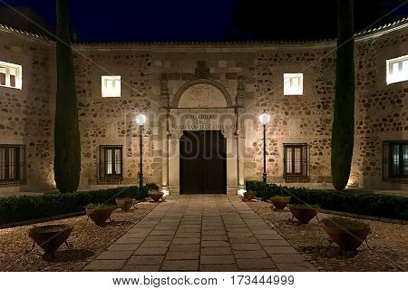 Toledo, Spain, Februar 25, 2017: The entrance to the Cigarral del Santo Angel Custodio at Toledo in Spain.