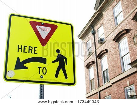 pedestrian crossing in front of library at University of Illinois
