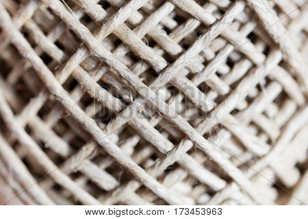 A detail photo of a ball of garn.