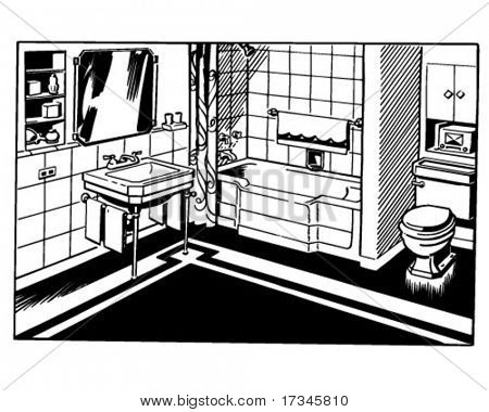 Bagno 1 - Retro Clip Art