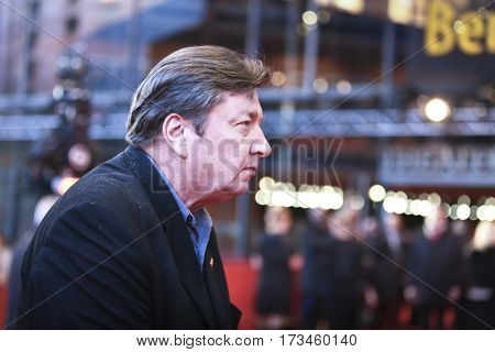 Aki Kaurismaki attends the 'The Other Side of Hope' (Toivon tuolla puolen) premiere during the 67th Film Festival Berlin at Berlinale Palace on February 14, 2017 in Berlin, Germany. 