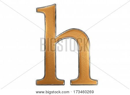 Lowercase Letter H, Isolated On White, With Clipping Path, 3D Illustration