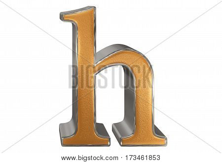 Lowercase Letter H, Isolated On White, With Clipping Path, 3D Illustration