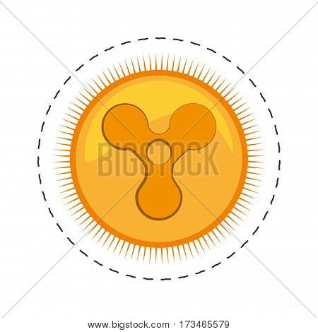 quarkcoin money golden commerce vector illustration eps 10