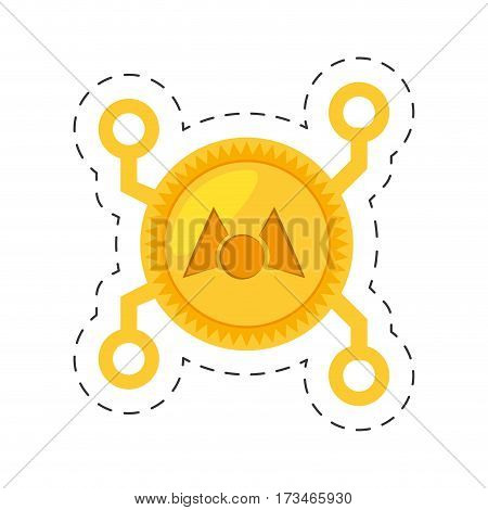 money mastercoin golden digital vector illustration eps 10