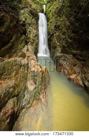 Beautiful nature of Bangpae waterfall at Phuket province Thailand.