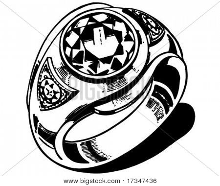 Mens Ring - Retro Vector & Photo (Free Trial) | Bigstock
