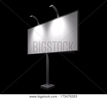 Blank Billboard Night View Mock-up