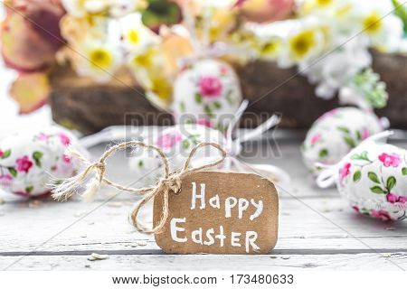 Easter Composition With Eggs
