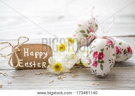 Easter Composition With Eggs