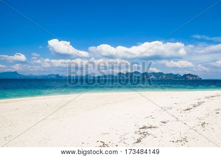 Beautiful white sand beach in Krabi, Thailand