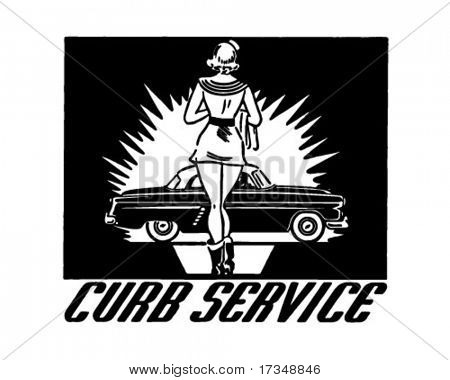 Frenar el servicio - anuncio Retro arte Banner