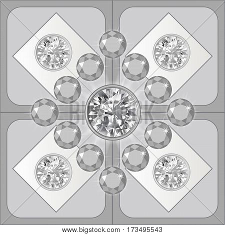 Grey lighting ceiling background with diamond lighting