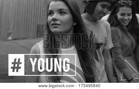 Hashtag Young Attitude Youth Power