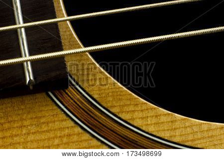 acoustic guitar neck fingerboard frets strings music case close inlay creativity art sound vibration play music guitarist musician