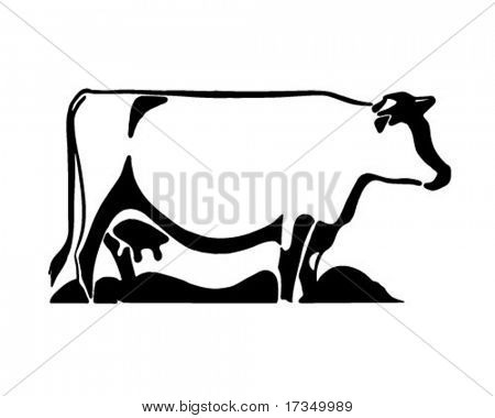 Cow 2 - Retro Ad Art Illustration