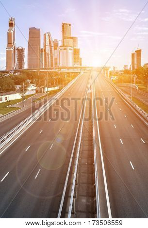 The 3rd Magistralnaya street near Moscow-City Russia