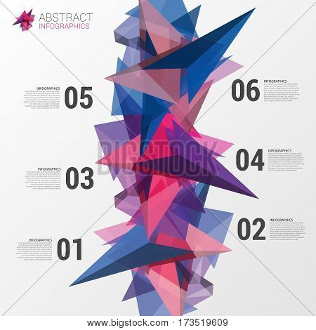 Infographics design template. Abstract triangle concept. Vector illustration.