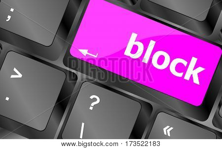 Development Concept. Button On Modern Computer Keyboard With Word Block On It