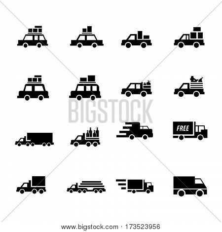 Logistics and Transport Icons vector design support eps 10.