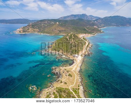 Aerial View Of Sanguinaires Bloodthirsty Islands In Corsica, France