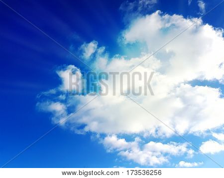 blue sky clouds sunshine background sunshine light