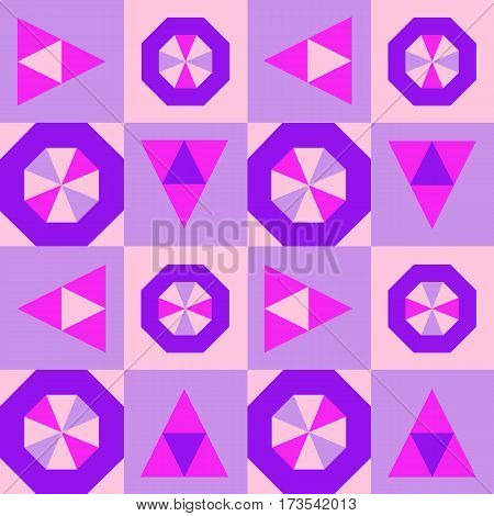 unique seamless geometric pattern. pink. Vector illustration.