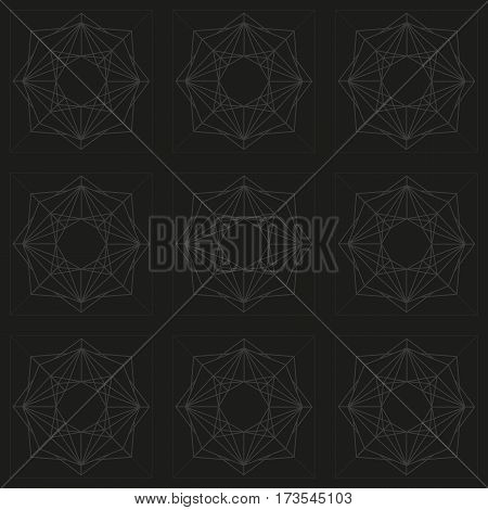 Abstract seamless background. Gray and black repeating geometric pattern. Vector