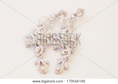 Wedding flowers and beautiful shoes decoration beauty wedding bride