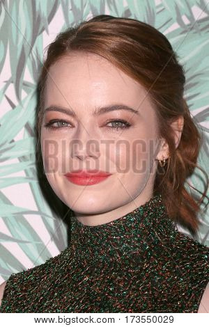 LOS ANGELES - FEB 24:  Emma Stone at the 10th Annual Women in Film Pre-Oscar Cocktail Party at Nightingale Plaza on February 24, 2017 in Los Angeles, CA