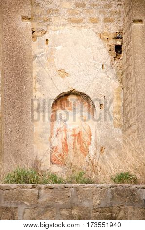 A Old ruins of Partanna' town, Sicily