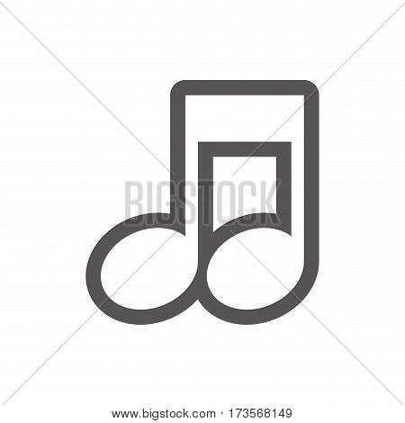 grayscale contour with musical note vector illustration