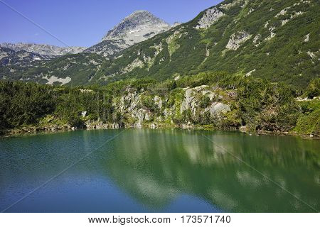 Amazing Landscape with The Eye Lake and Muratov Peak,  Pirin Mountain, Bulgaria