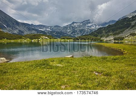 Amazing Landscape with Muratovo lake and Banderishki chukar peak,  Pirin Mountain, Bulgaria