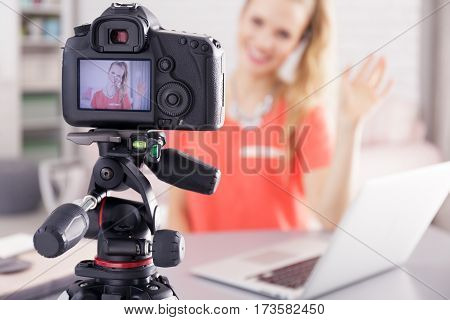 Vlogger Girl And New Video