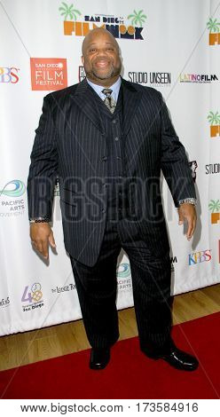 Mark Christopher Lawrence arrives at the 2017 San Diego Film Week Closing Reception and Film Awards at T-Short Galleries in San Diego, CA on Feb. 25, 2017. 