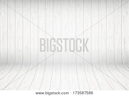 Light white curved wood plank background texture