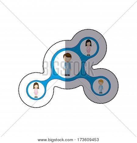color family connection icon, vector illustraction design image