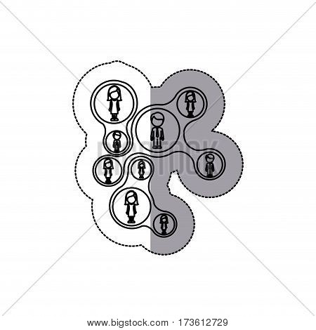 figure teamwork people icon, vector illustraction design
